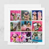 Elegant Simple Personal Photo Collage Briefkaart (Voorkant / Achterkant)