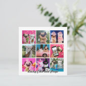 Elegant Simple Personal Photo Collage Briefkaart (Staand voorkant)