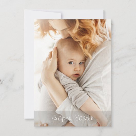 Elegant Simple Personalized Modern Happy Easter Feestdagenkaart (Voorkant)