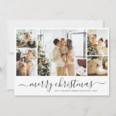 Elegant Simple Photo Collage Kerstfeestdag Kaart (Voorkant)