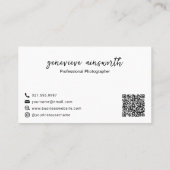 Elegant Simple Photo Collage Moderne Photography Visitekaartje (Achterkant)