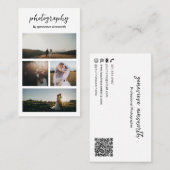 Elegant Simple Photo Collage Moderne Photography Visitekaartje (Voorkant / Achterkant)