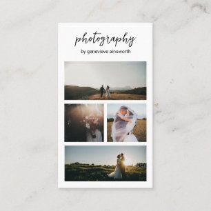 Elegant Simple Photo Collage Moderne Photography Visitekaartje