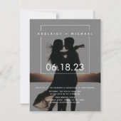 Elegant Simple Photo Collage Wedding Invitation (Voorkant)