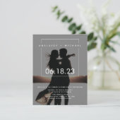 Elegant Simple Photo Collage Wedding Invitation (Staand voorkant)