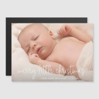 Elegant Simple Photo Holiday Birth Notice