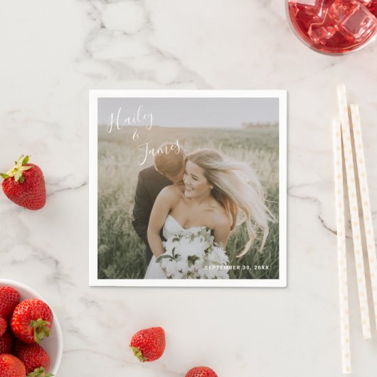 Elegant Simple Photo Modern Wedding Servet (Insitu)