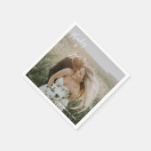 Elegant Simple Photo Modern Wedding Servet (Hoek)