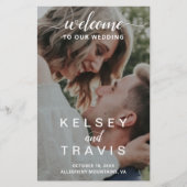Elegant Simple Photo Moderne Wedding Program (Voorkant)