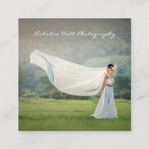 Elegant Simple Photo Photographir Fotografie Vierkante Visitekaartje