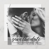 Elegant Simple Photo Save the Date Wedding (Voorkant / Achterkant)