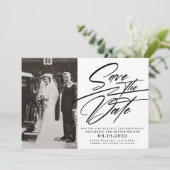 Elegant Simple Photo Vow Renewal Save The Date (Staand voorkant)
