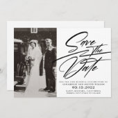Elegant Simple Photo Vow Renewal Save The Date (Voorkant / Achterkant)