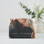 Elegant Simple Photo Weddenschap Hartelijk dank Briefkaart (Staand voorkant)