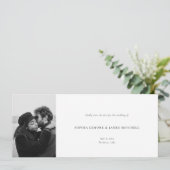 Elegant Simple Photo Wedding Horizontal Save The Date (Staand voorkant)