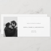 Elegant Simple Photo Wedding Horizontal Save The Date (Voorkant / Achterkant)