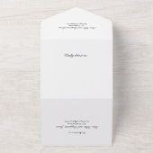 Elegant Simple Photo Wedding Invitation All In One Uitnodiging (Buitenkant)