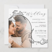 Elegant Simple Photo Wedding Invitation Save The Date (Voorkant)