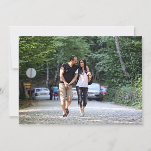 Elegant Simple Photo Wedding Save the Date (Achterkant)