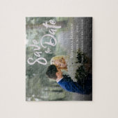 Elegant Simple Photo Wedding Save the Date Legpuzzel (Verticaal)