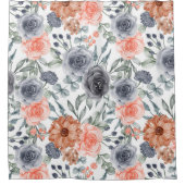 Elegant Simple Pink floral Douchegordijn (Voorkant)