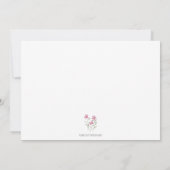 Elegant Simple Pink Floral Waterverf Birthday Kaart (Achterkant)