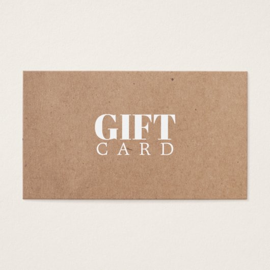 Elegant Simple Printed Kraft Beauty Visitekaartje (Voorkant)