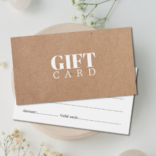 Elegant Simple Printed Kraft Beauty Visitekaartje