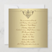 Elegant Simple Pure Gold 50th Wedding Jubileum Kaart (Achterkant)