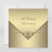 Elegant Simple Pure Gold 50th Wedding Jubileum Kaart (Voorkant)