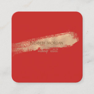 Elegant Simple Red, Folie Bruske Vierkante Visitekaartje