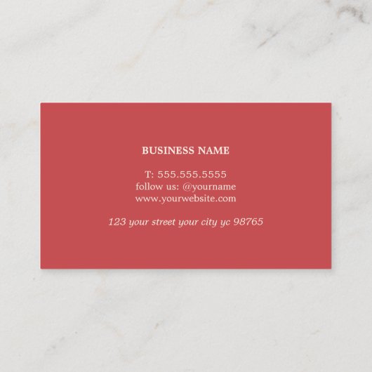 Elegant Simple Red Green Holiday Coupon (Achterkant)