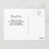 Elegant Simple Red met Gold Monogram Hartelijk dan Briefkaart (Achterkant)