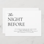 Elegant Simple Rehearings Dinner Invitation Kaart (Voorkant / Achterkant)