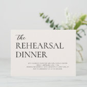 Elegant Simple Rehearings Dinner Kaart (Staand voorkant)