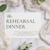 Elegant Simple Rehearings Dinner Kaart