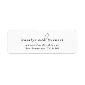 Elegant Simple Return Address Labels (Voorkant)
