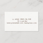 Elegant Simple Roos Gold Foil Bruske Stroke, White Visitekaartje (Achterkant)