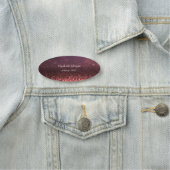 Elegant Simple Roos Gold Glitter Bokeh Naamplaatje (In situ)