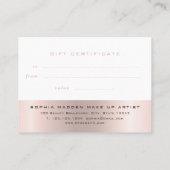 Elegant Simple Roos Gold Ombre Kortingskaartje (Achterkant)