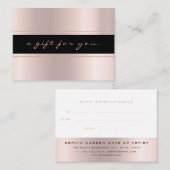 Elegant Simple Roos Gold Ombre Kortingskaartje (Voorkant / Achterkant)