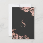 Elegant Simple Roos Gold Pink Floral Sweet 16 Kaart (Achterkant)