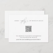 Elegant Simple Rsvp-kaart met QR-code Informatiekaartje (Voorkant / Achterkant)