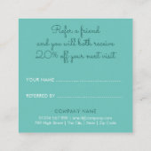 Elegant Simple Rustic Kraft Aanbevelingskaartje (Achterkant)