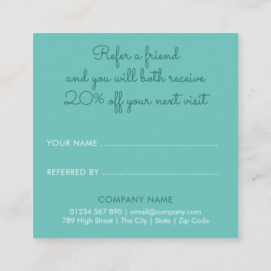 Elegant Simple Rustic Kraft Aanbevelingskaartje (Achterkant)