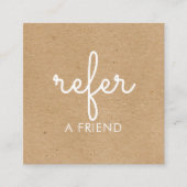 Elegant Simple Rustic Kraft Aanbevelingskaartje (Voorkant)