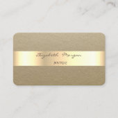 Elegant Simple, Rustic, Kraft Stripe Visitekaartje (Voorkant)