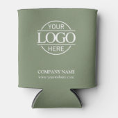 Elegant Simple Sage Green Company Business Logo Blikjeskoeler (Voorkant)