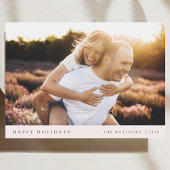 Elegant Simple Sage Green Minimale kerstfoto Feestdagenkaart