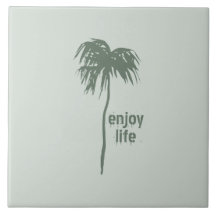 Elegant Simple Sage Palm Tree Geniet van leven
